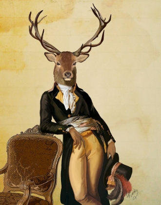 Picture of DEER AND CHAIR, FULL