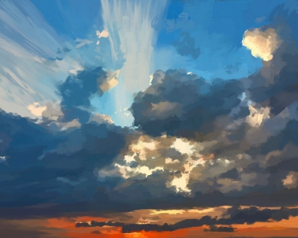 Picture of A CLOUDY SUNSET