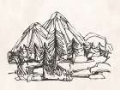 Picture of MOUNTAIN CONTOUR SKETCH I