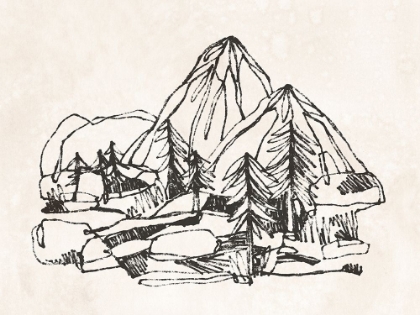 Picture of MOUNTAIN CONTOUR SKETCH II