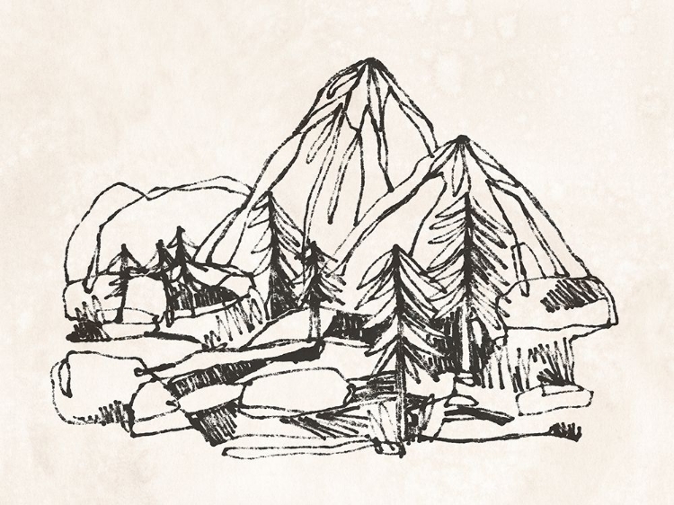 Picture of MOUNTAIN CONTOUR SKETCH II