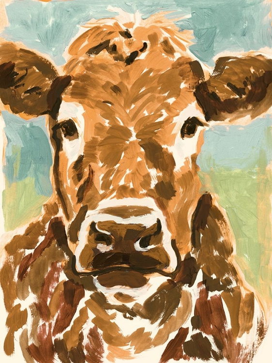 Picture of BROWN COW PORTRAIT I