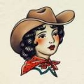 Picture of TRADITIONAL TATTOO COWGIRL I