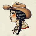 Picture of TRADITIONAL TATTOO COWGIRL II