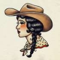 Picture of TRADITIONAL TATTOO COWGIRL II