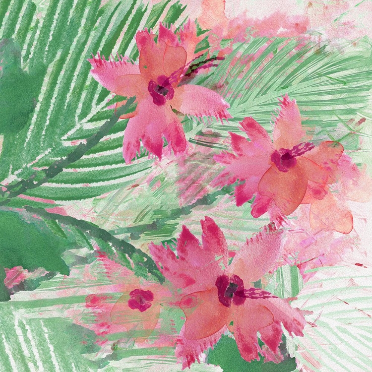 Picture of PINK GREEN FLORAL I