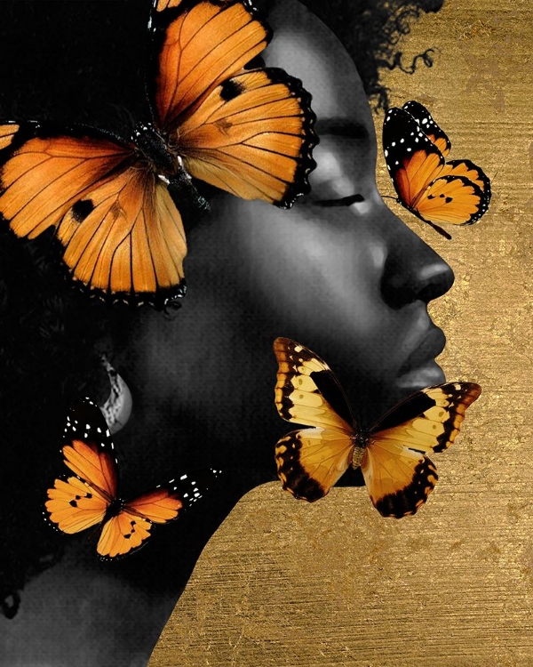 Picture of MONOCHROME GOLDEN BUTTERFLY II