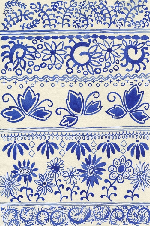 Picture of COBALT DOODLES I