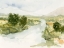 Picture of SOFT WATERCOLOR RIVERBEND I