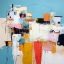 Picture of ABSTRACT VILLAGE IN BLUE I