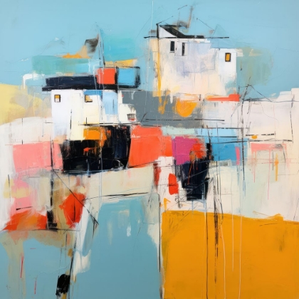 Picture of ABSTRACT VILLAGE IN BLUE II