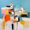 Picture of ABSTRACT VILLAGE IN BLUE V