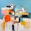 Picture of ABSTRACT VILLAGE IN BLUE V
