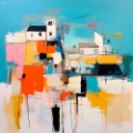 Picture of ABSTRACT VILLAGE IN BLUE V