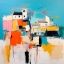 Picture of ABSTRACT VILLAGE IN BLUE V