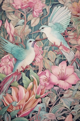 Picture of HUMMINGBIRD GARDEN FLOWERS