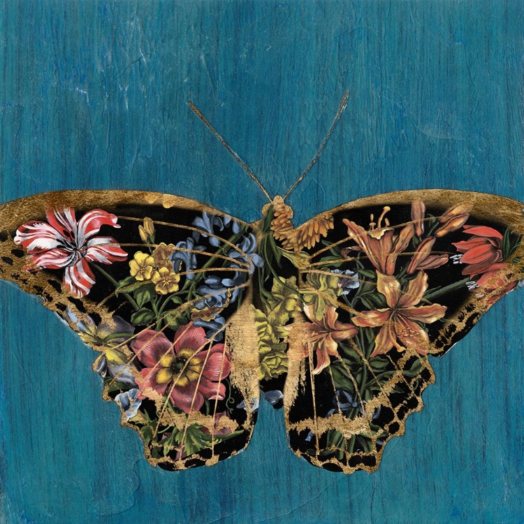 Picture of GILDED FLORAL BUTTERFLIES II