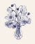 Picture of NAVY WATERCOLOR POPPIES II