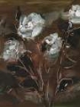Picture of WHITE AND COPPER FLORAL I