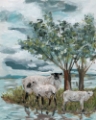 Picture of SHEEP BY THE RIVER I