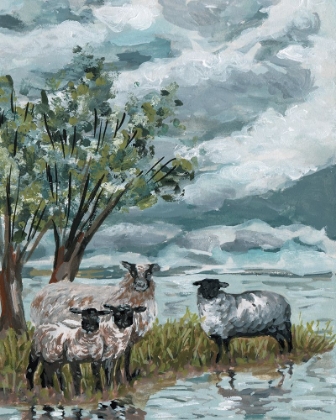 Picture of SHEEP BY THE RIVER II