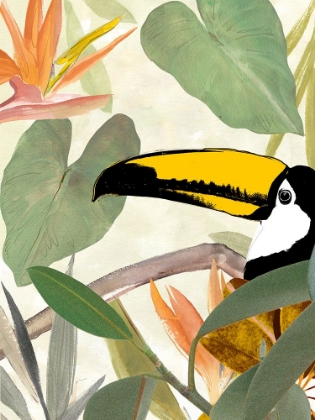 Picture of PARROT IN THE LEAVES I