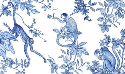 Picture of BLUE MONKEY LAND TOILE I