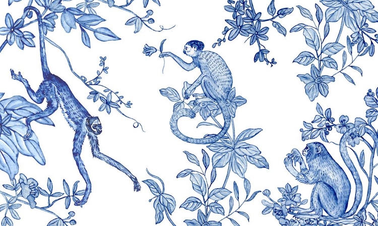 Picture of BLUE MONKEY LAND TOILE I