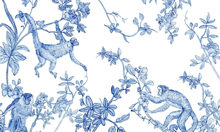 Picture of BLUE MONKEY LAND TOILE II