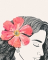 Picture of FLOWER IN HER HAIR I