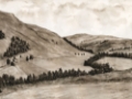 Picture of SEPIA-TONED HILLS I