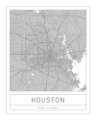 Picture of GRAY MINIMAL CITY MAP OF HOUSTON