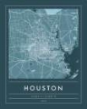 Picture of NAVY MINIMAL CITY MAP OF HOUSTON