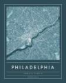 Picture of NAVY MINIMAL CITY MAP OF PHILADELPHIA