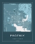 Picture of NAVY MINIMAL CITY MAP OF PHOENIX