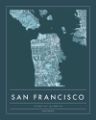 Picture of NAVY MINIMAL CITY MAP OF SAN FRANCISCO