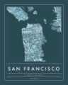 Picture of NAVY MINIMAL CITY MAP OF SAN FRANCISCO