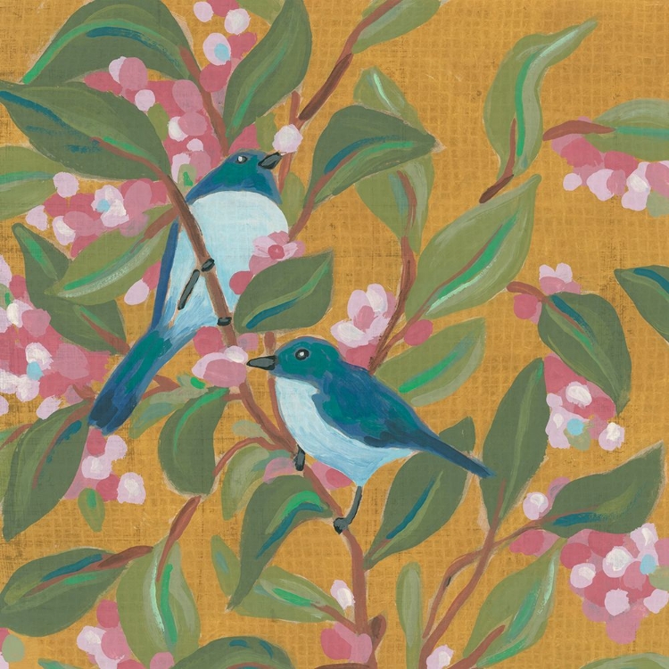 Picture of FLORAL BLUEBIRDS II