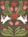 Picture of FOLK FLOWER AND RABBIT I
