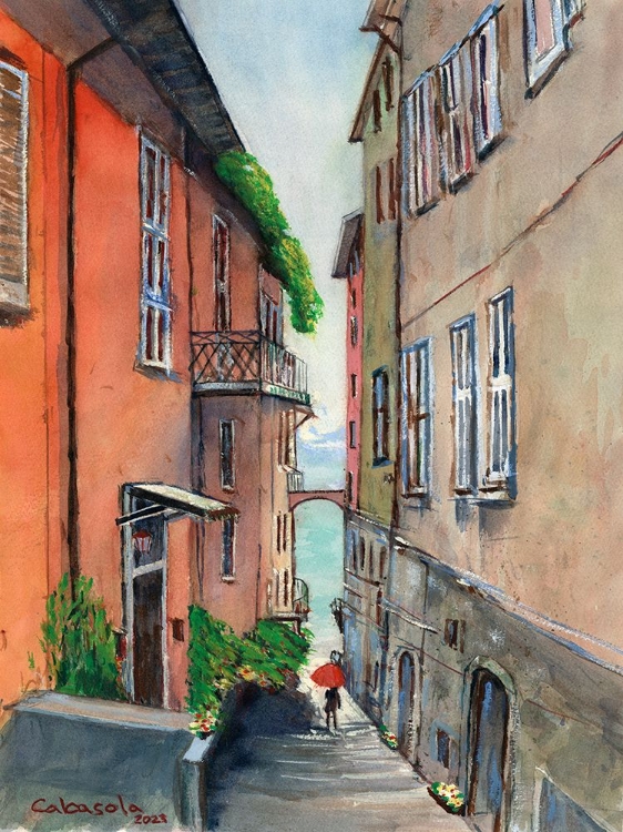 Picture of STREET VIEW OF LAKE COMO