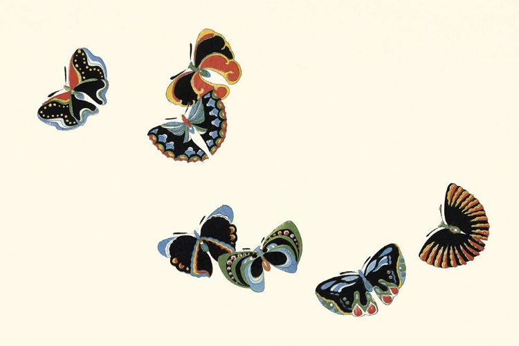 Picture of KAMISAKA SEKKAS WOODBLOCK BUTTERFLIES IV