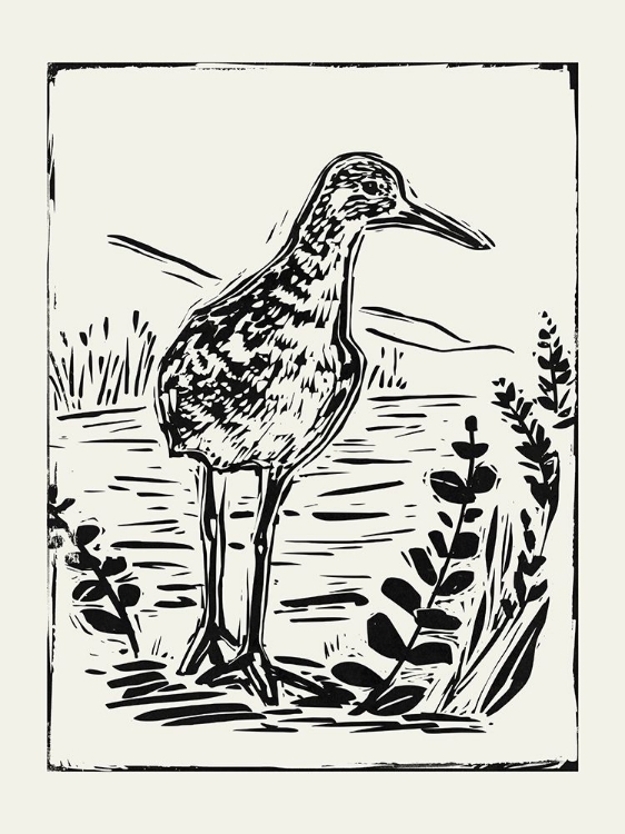 Picture of LINOCUT STYLE SEABIRD II