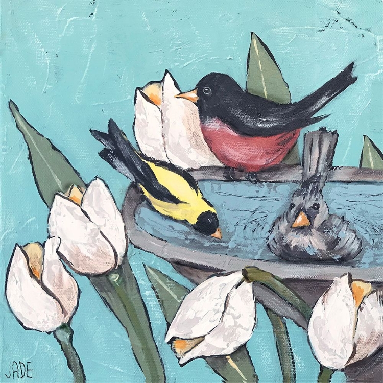 Picture of GARDEN BIRD BATH PARTY I