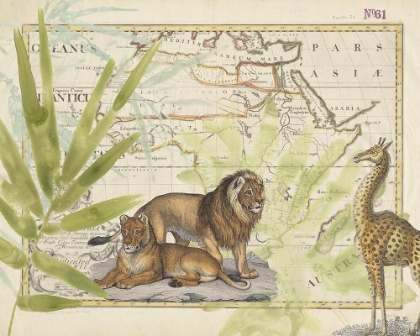 Picture of SOPHISTICATED SAFARI MAP I