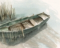 Picture of ABANDONED ROW BOAT I