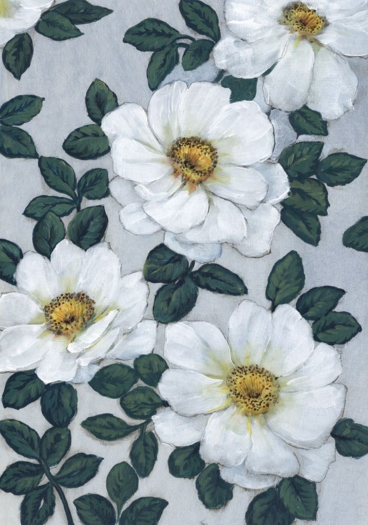 Picture of BRIGHT WHITE FLOWERS I