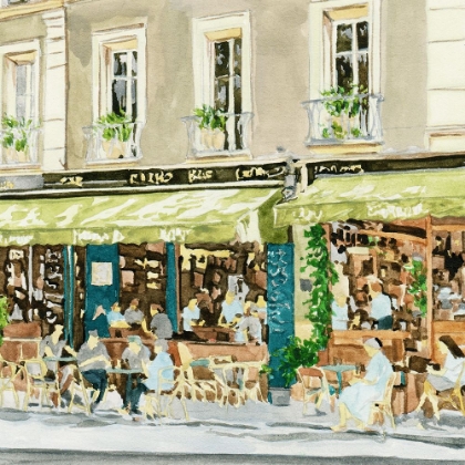 Picture of PARISIAN GREEN CAFE SCENE I