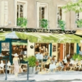 Picture of PARISIAN GREEN CAFE SCENE II