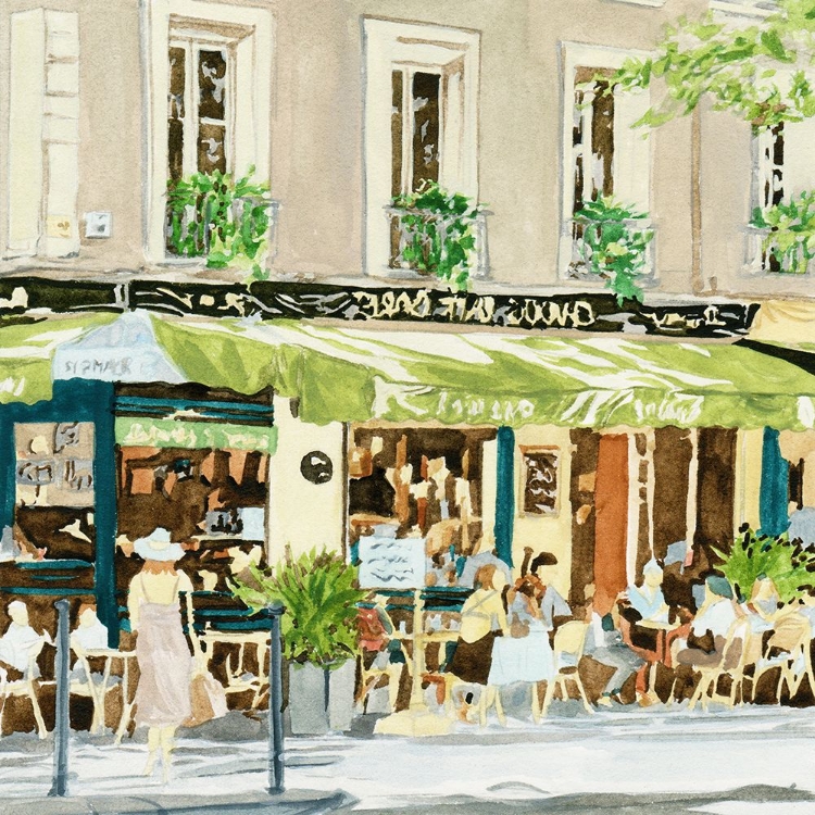 Picture of PARISIAN GREEN CAFE SCENE II