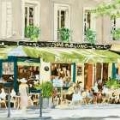 Picture of PARISIAN GREEN CAFE SCENE II